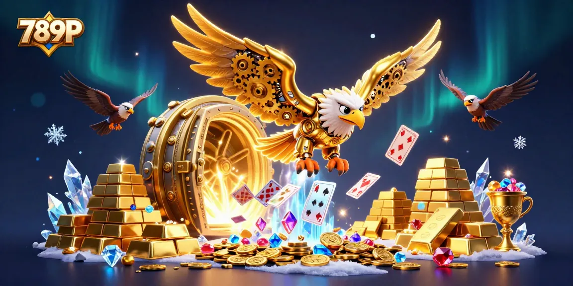 Experience the thrill of winning at 789P with 3D digital art showcasing golden treasures and gaming excitement.