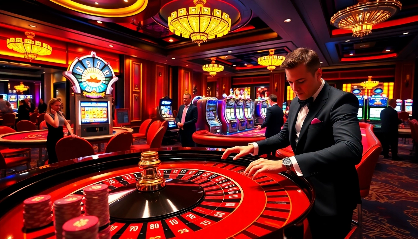 Experience the thrill of gambling at https://f168.tools/ with vibrant casino visuals of roulette and poker.