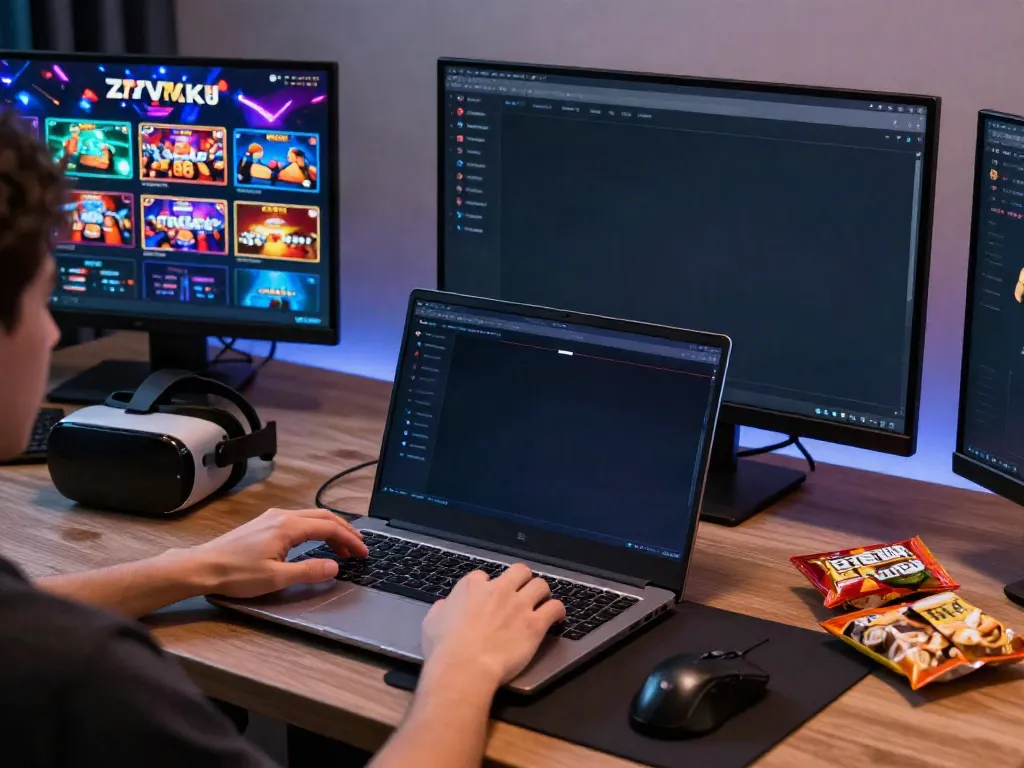 Engaging user experience on DA88 online gaming platform, showcasing vibrant graphics and gaming gear.