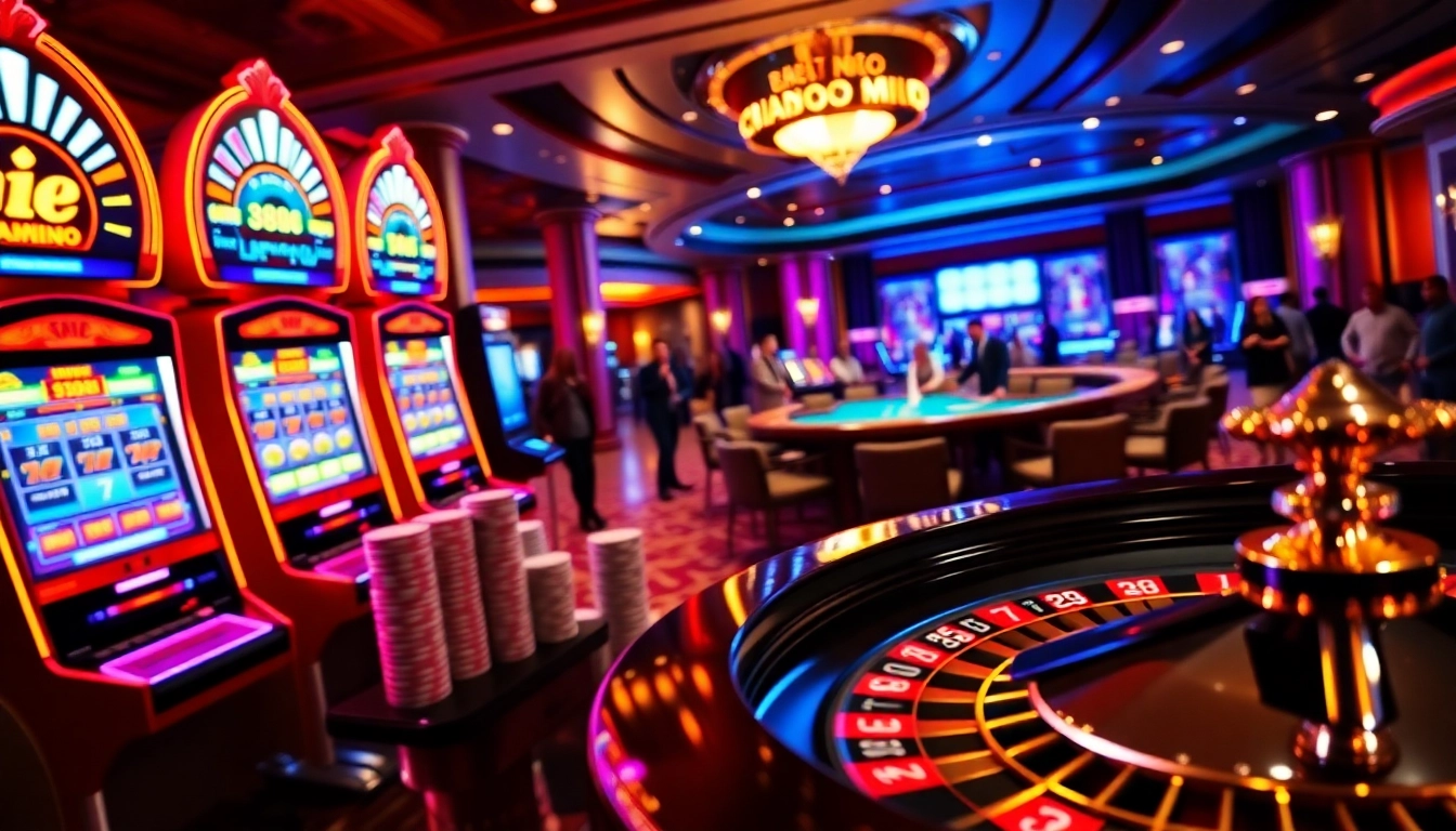 Experimenta la emoción de 888jogo con vívidas imágenes de juego que muestran máquinas tragamonedas y ruleta.