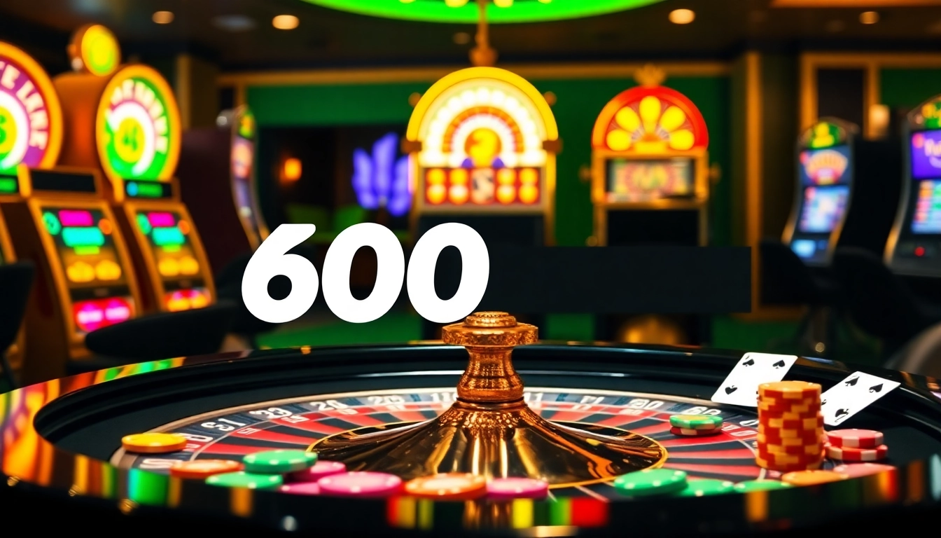 Acción de juego emocionante en el casino en línea 600bet, mostrando ruleta y fichas vibrantes.