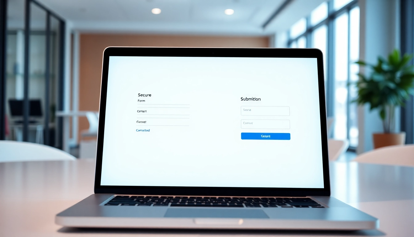 Visual representation of uk eta online application process on a laptop screen.