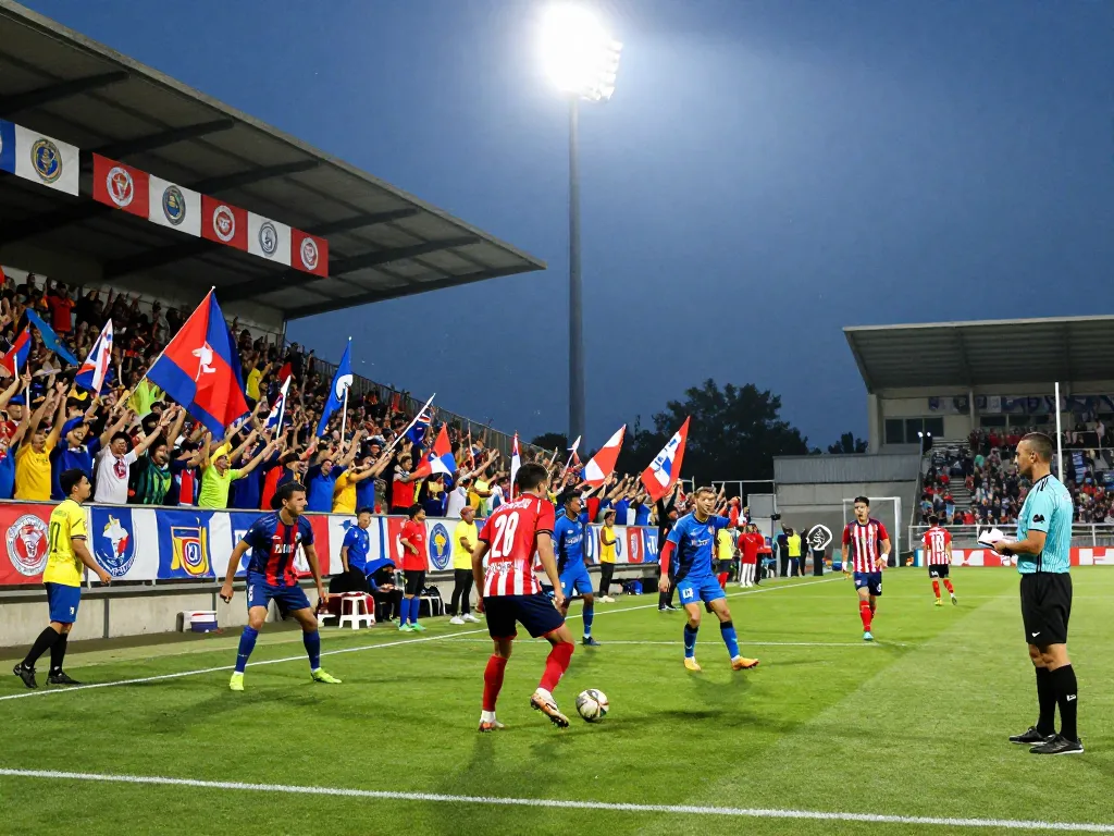 Exciting football match action featuring dedicated fans and players showcasing skills in 2026.