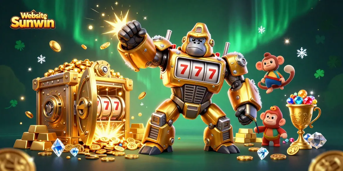 Experience thrilling moments with Website Sunwin as a gorilla mech bursts from a treasure vault.
