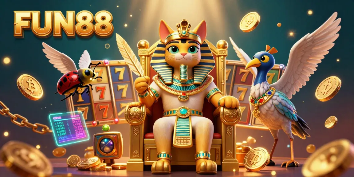 Experience the excitement of FUN88 with immersive casino gaming elements and vibrant characters.