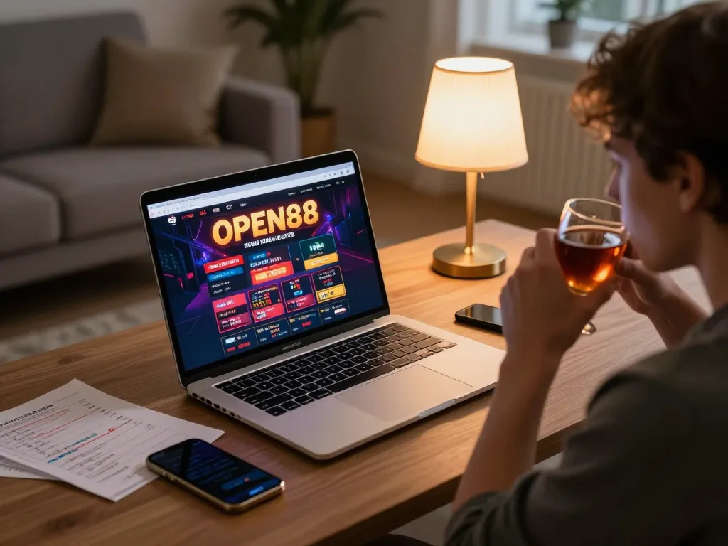 Experience online gaming strategies at OPEN88 with a cozy home setup