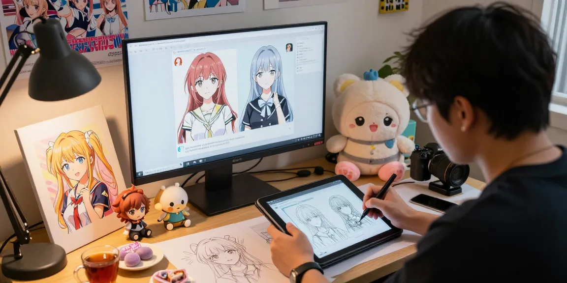 Engaging ecchi AI chat character design scene, showcasing creativity and interaction.