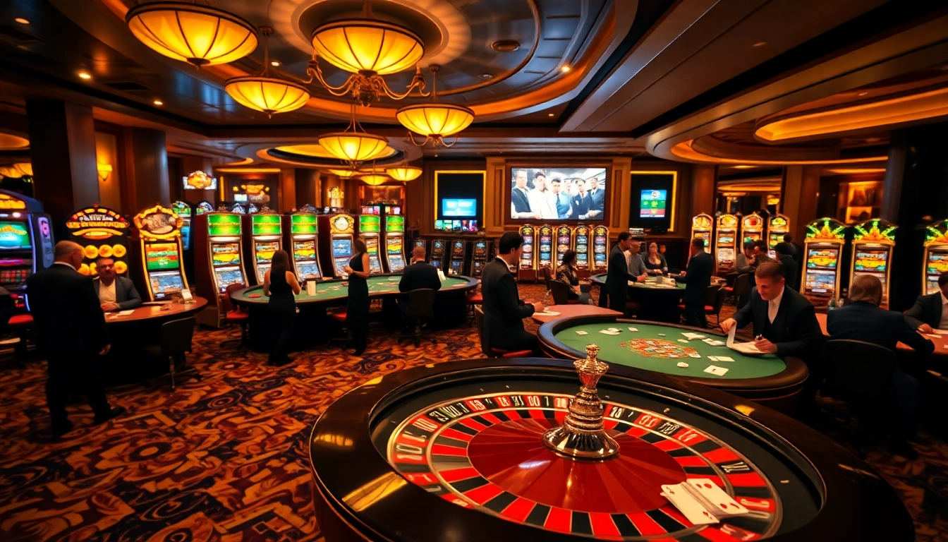 Players enjoy thrilling games at https://bags168.com/ casino, featuring vibrant tables and illuminating slot machines.