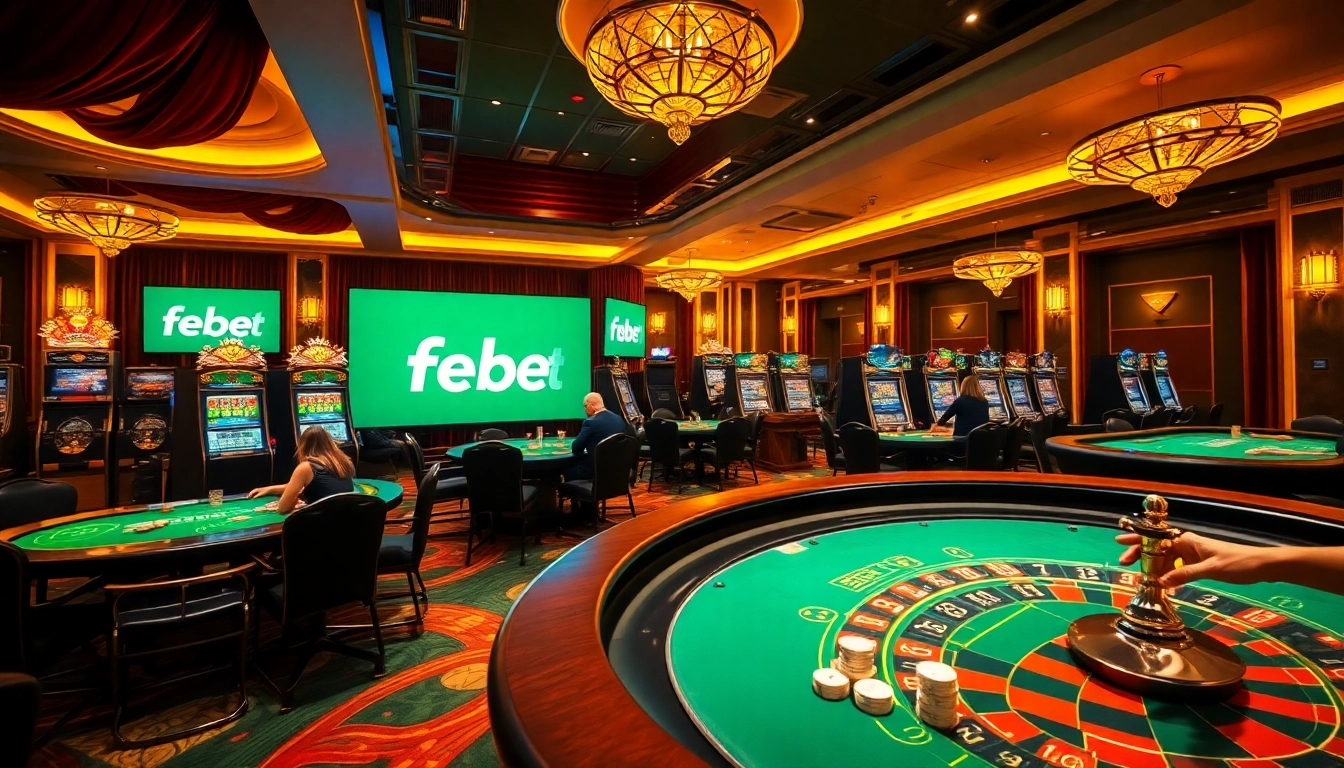 Experience thrilling gameplay with app febet in a luxurious casino setting.