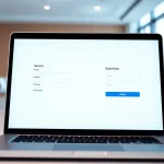Visual representation of uk eta online application process on a laptop screen.