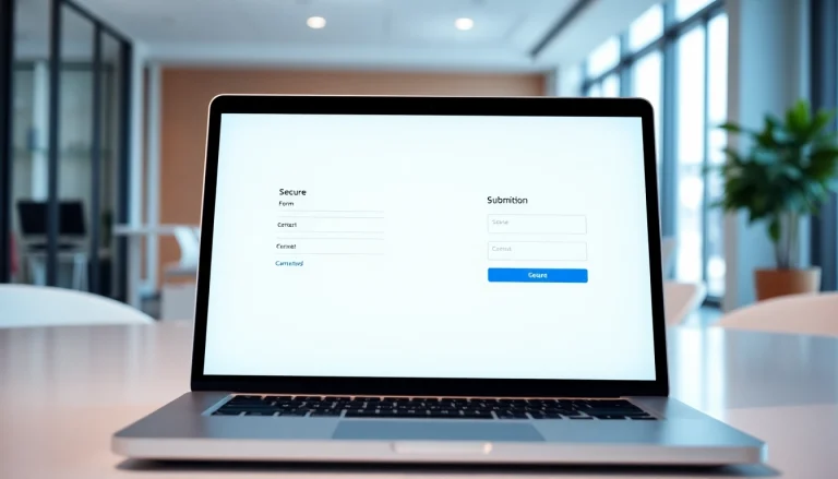 Visual representation of uk eta online application process on a laptop screen.
