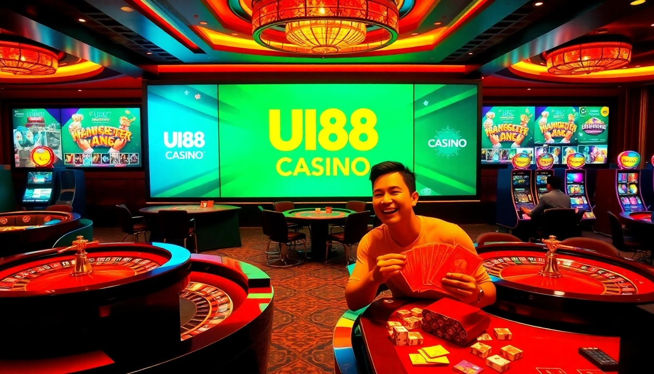 Experience the excitement of UU88 CASINO with vibrant gaming tables and winning players.