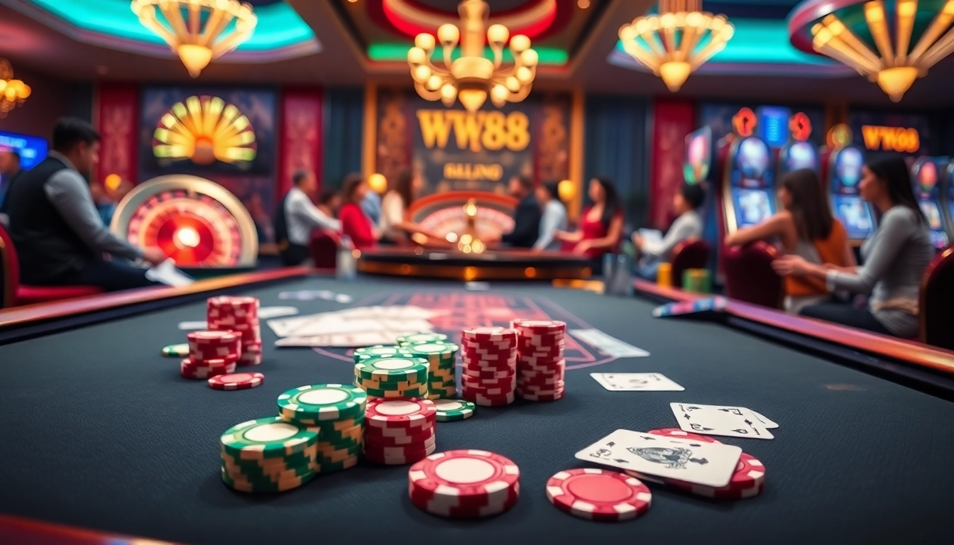 Experience thrilling gameplay at WW88 casino with vibrant tables and exciting games.