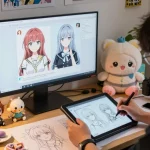 Engaging ecchi AI chat character design scene, showcasing creativity and interaction.